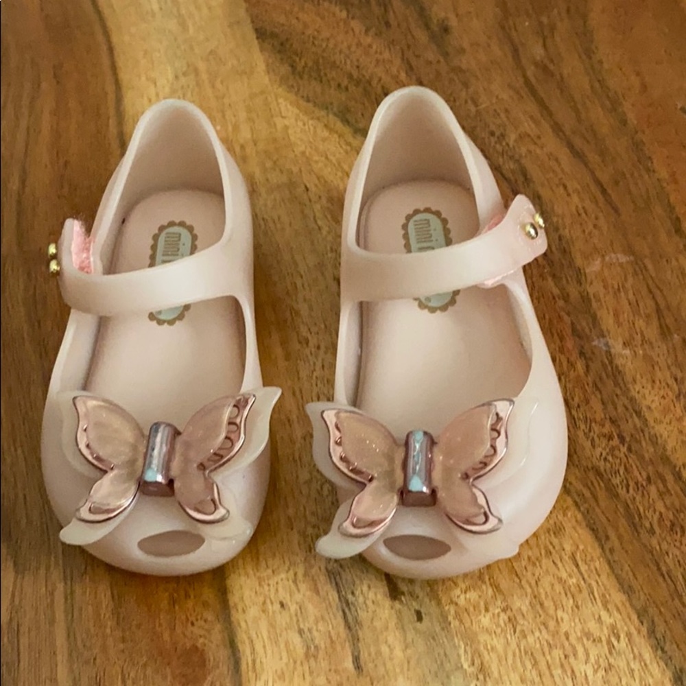Mini-Melissa butterfly shoes- blush color!